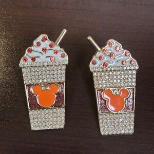 Disney Baublebar Mickey Pumpkin Spice Earrings